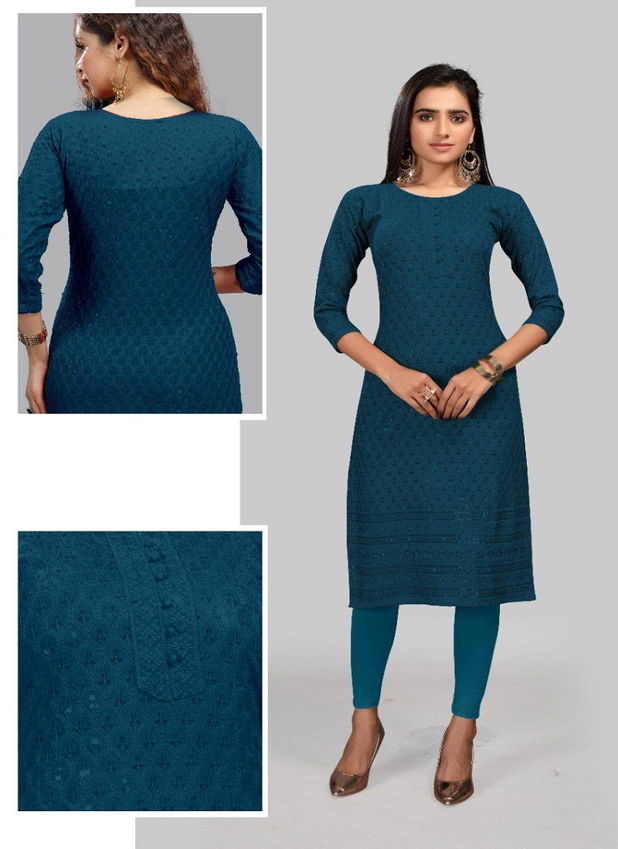 Golden Crush Fancy Designer Ethnic Wear Rayon Kurtis Collection